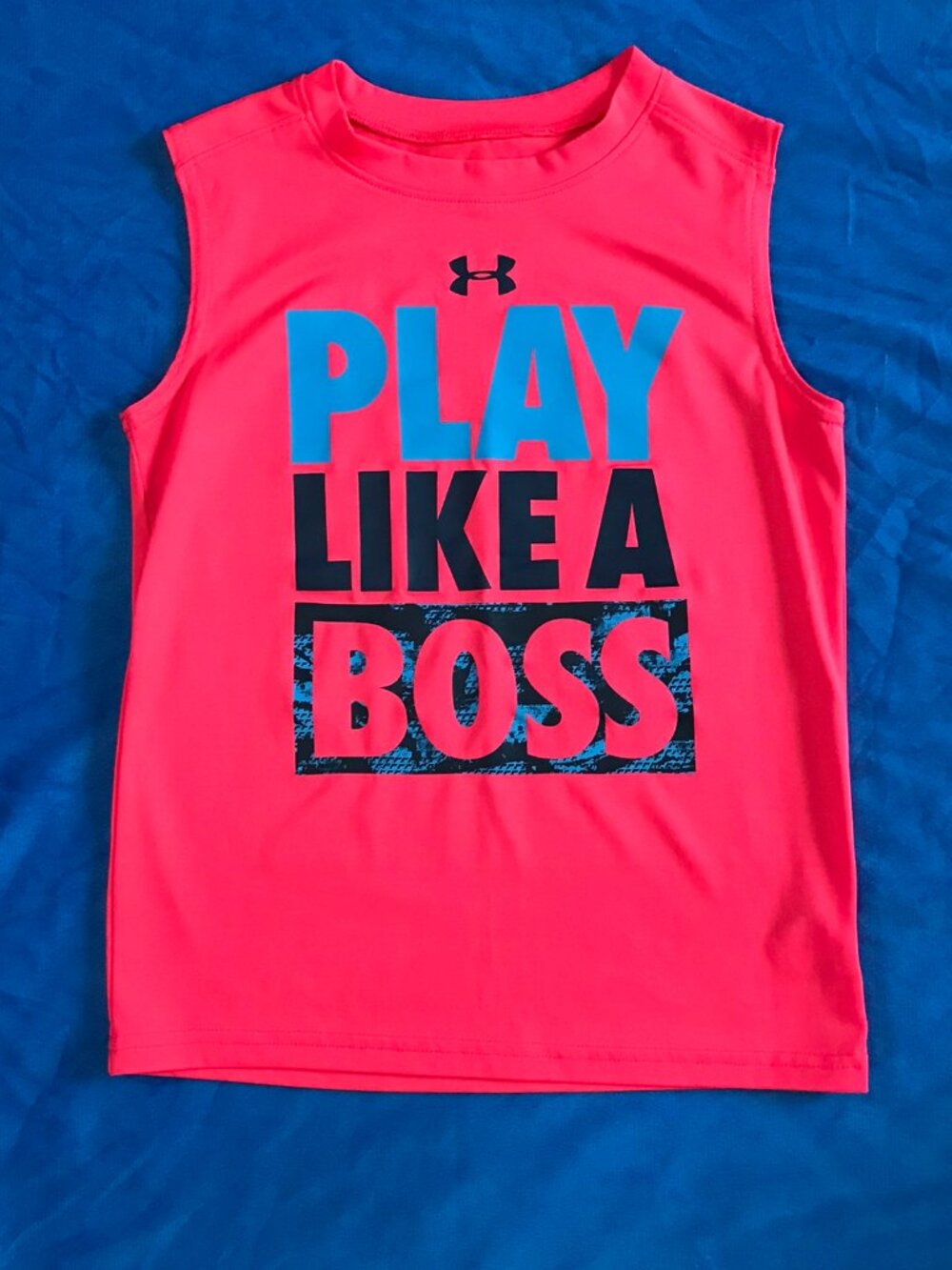 Under Armour Heatgear Boys Sleeveless Graphic Tank Size 7